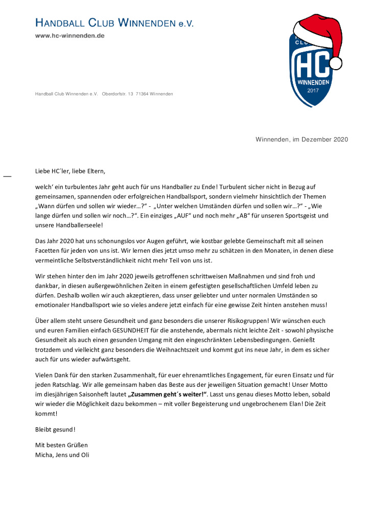 thumbnail of Brief Weihnachten 2020